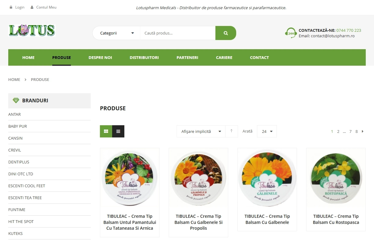 Magazin online de produse parafarmaceutice